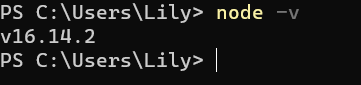 Outputting the above code in a terminal outputs v16.4.2